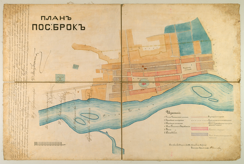 Plan posada Brok, 1895 r. (Źródło AGAD, Zb. Kart. 302-38.)Damian Piekarski